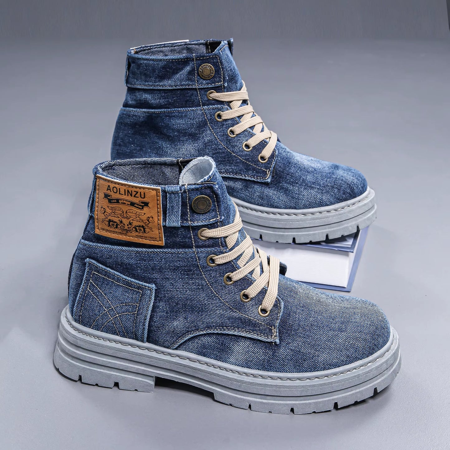 StreetFlex Denim Boots
