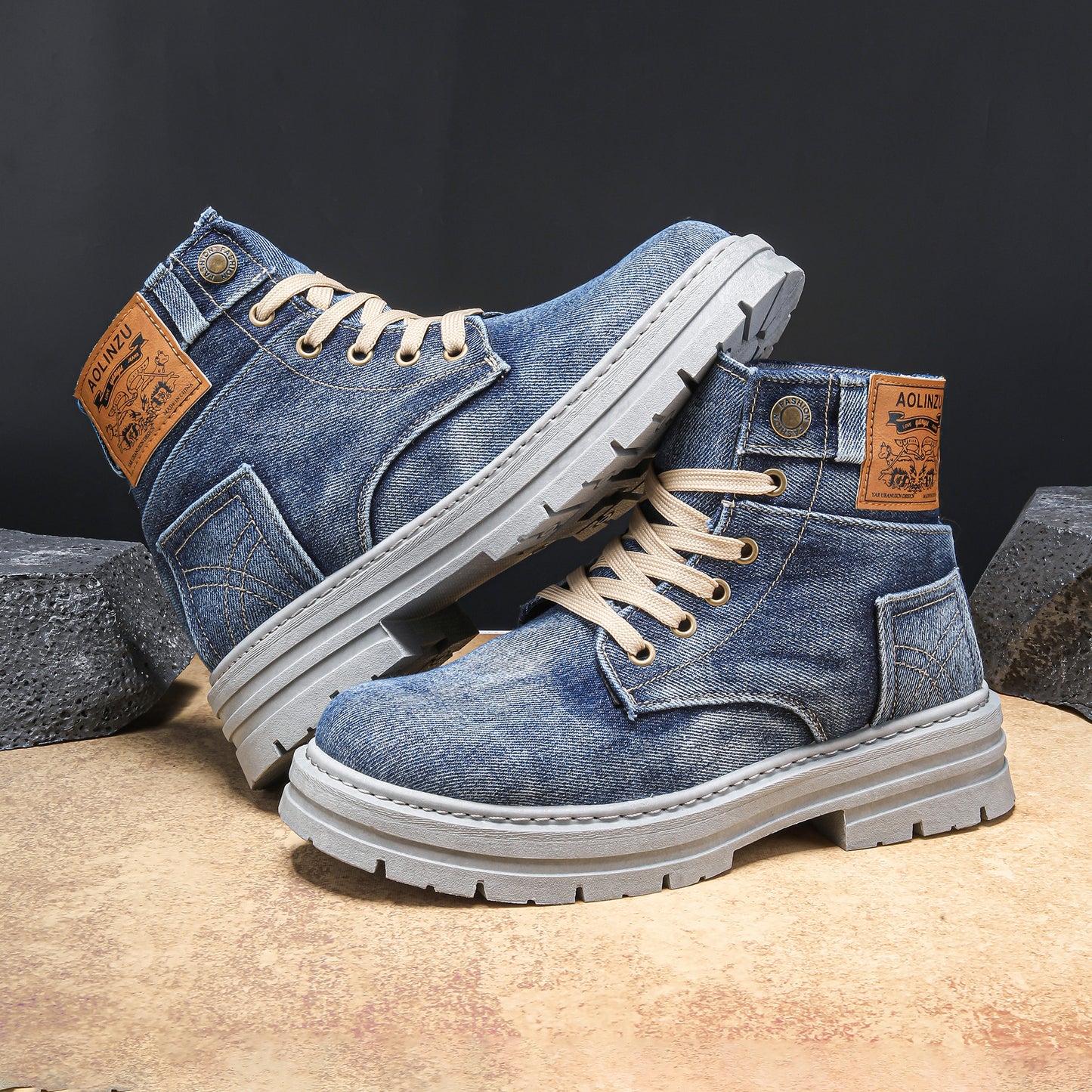 StreetFlex Denim Boots