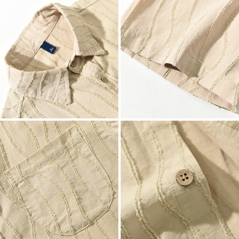 Island Wave Cotton Button-Up