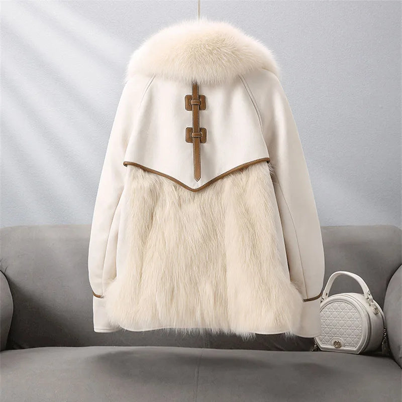 Sophia Fur-Trim Coat
