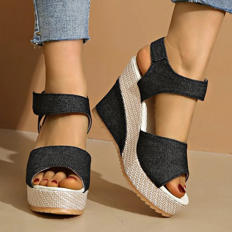 Marina Denim Wedge