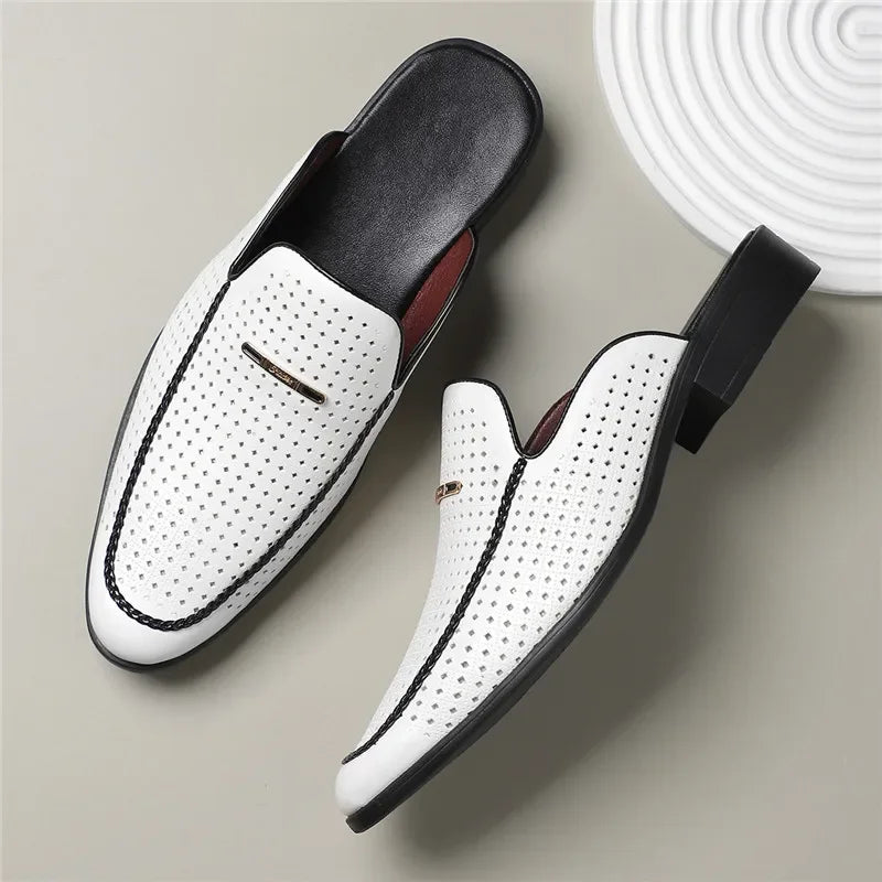 Marquee Perforated Leather Loafers