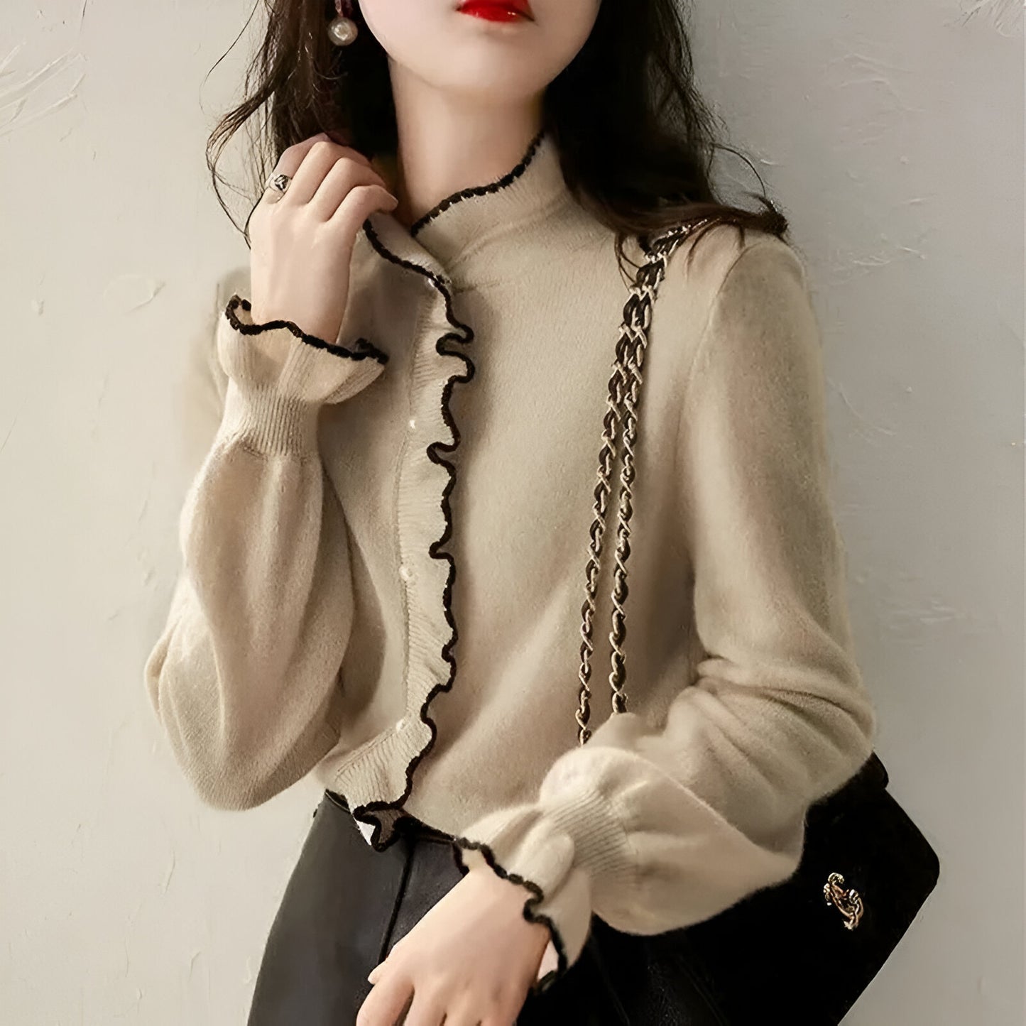 Pearl Button - Ruffle Cardigan