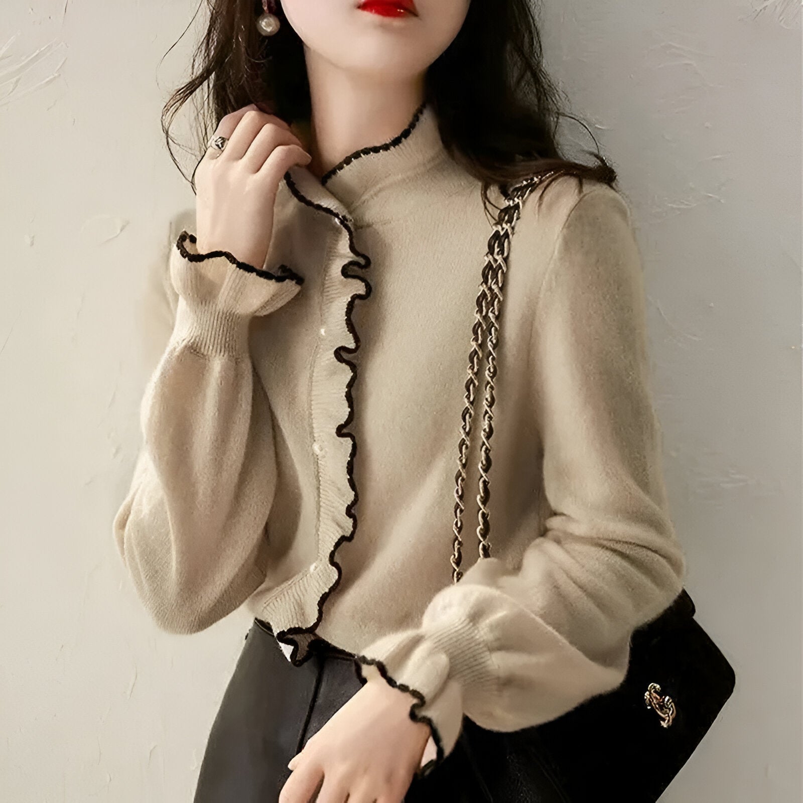 Pearl Button - Ruffle Cardigan