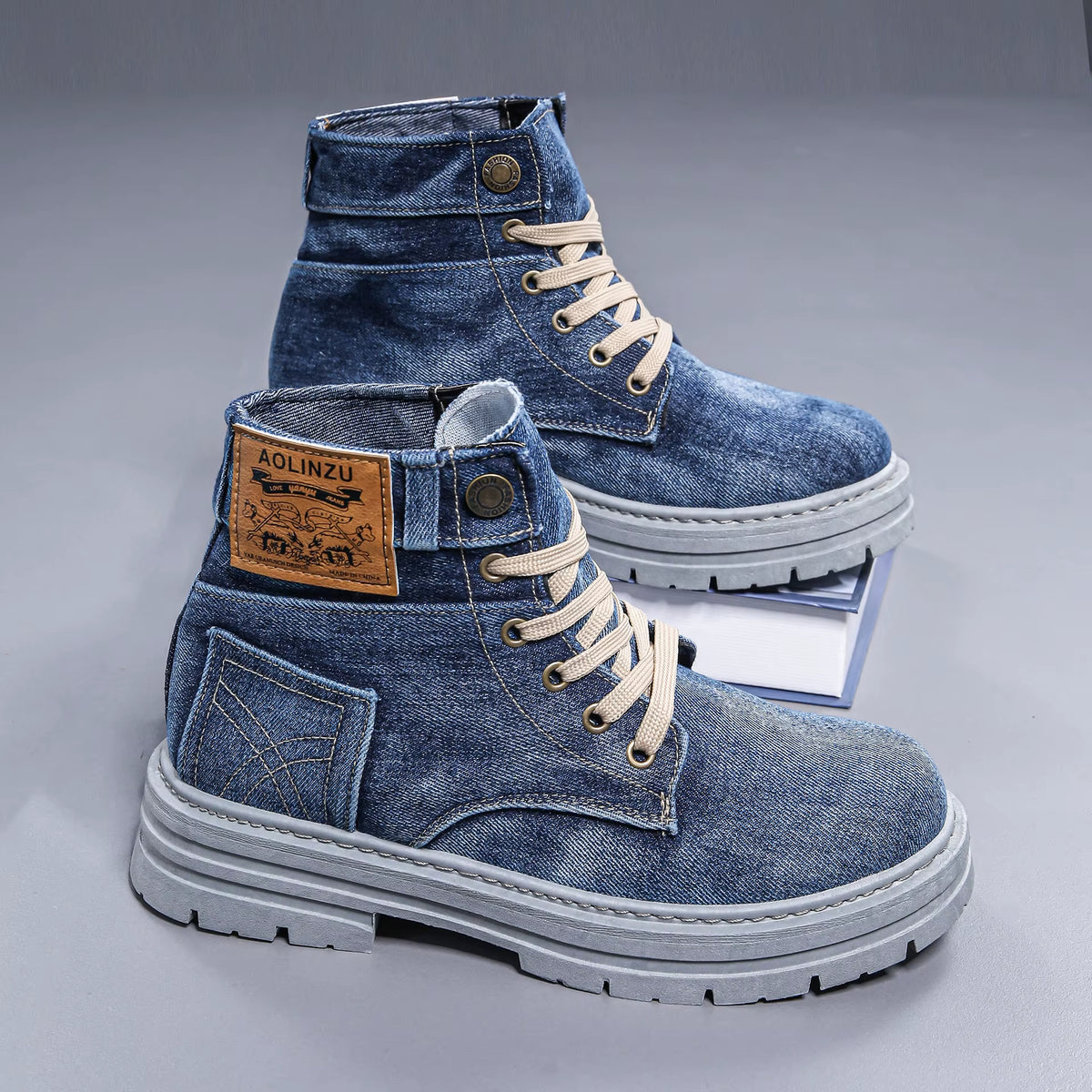 StreetFlex Denim Boots