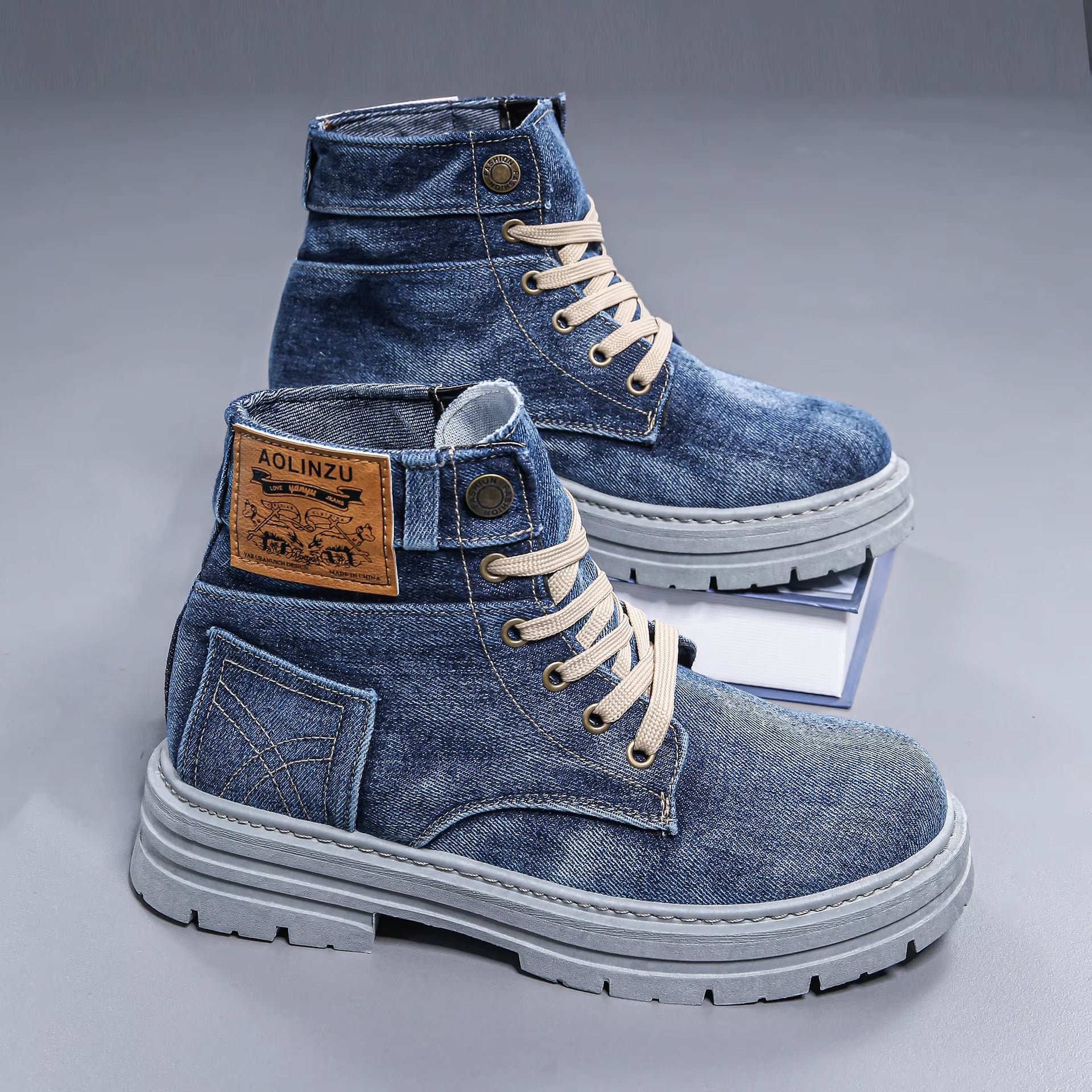 StreetFlex Denim Boots