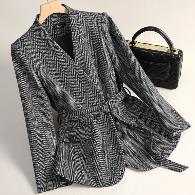 Meridian Buckle-Waist Blazer