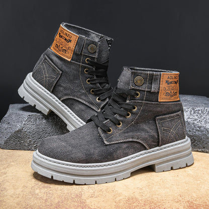 StreetFlex Denim Boots