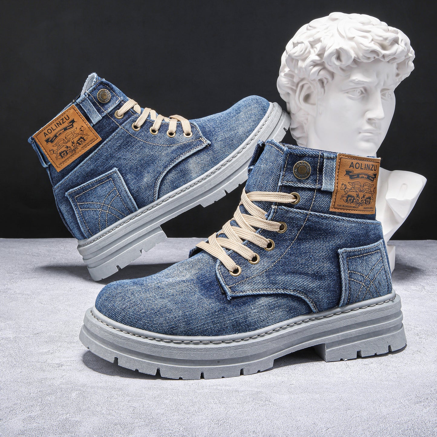 StreetFlex Denim Boots