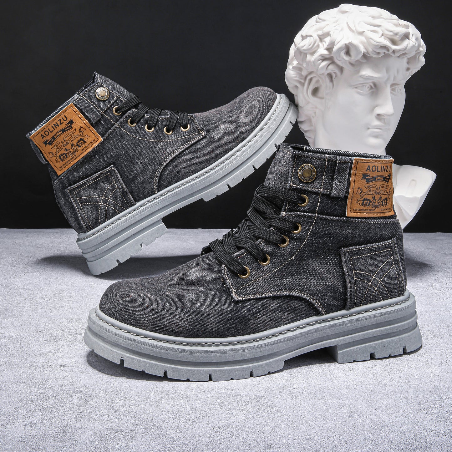 StreetFlex Denim Boots