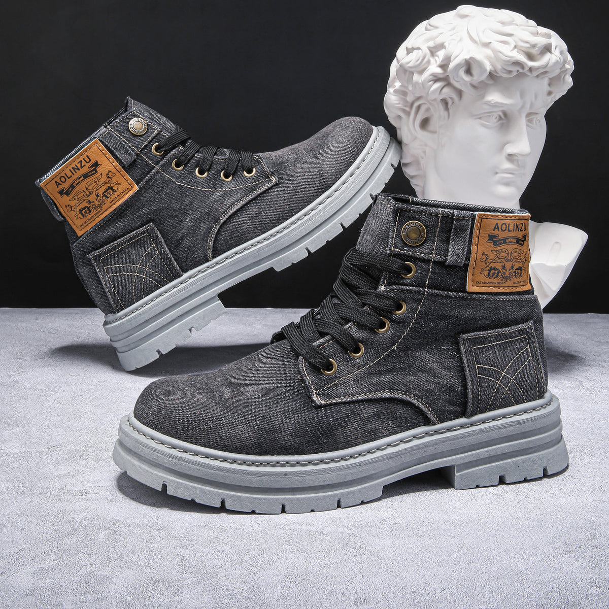 StreetFlex Denim Boots