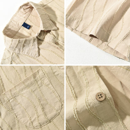Island Wave Cotton Button-Up