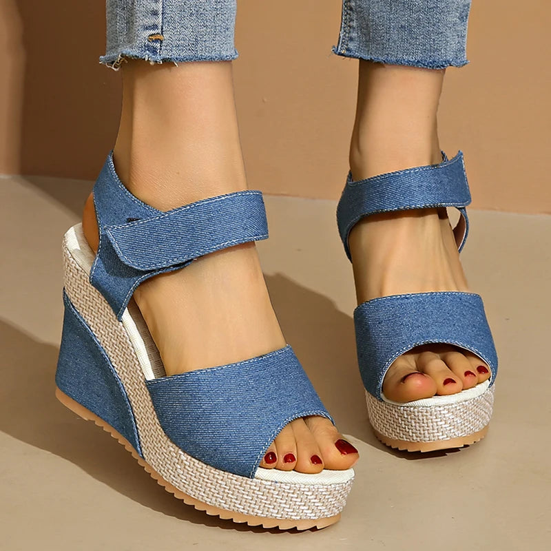 Marina Denim Wedge
