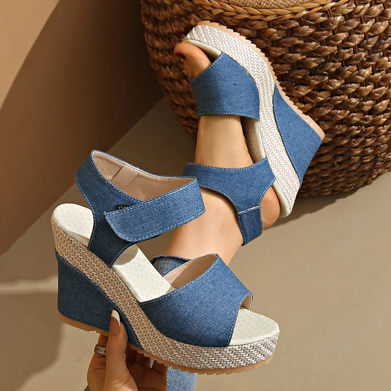 Marina Denim Wedge