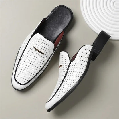 Marquee Perforated Leather Loafers