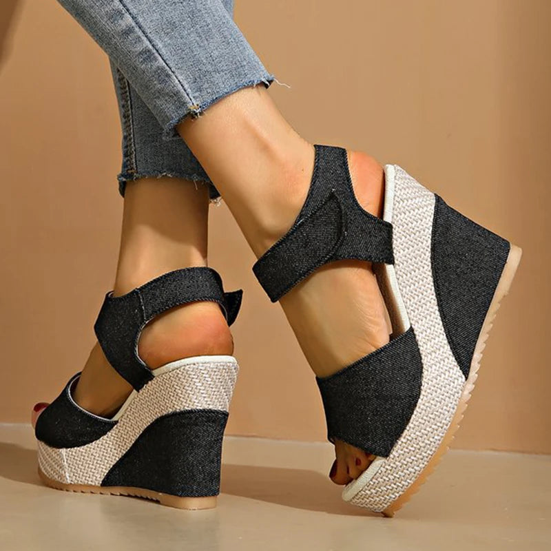 Marina Denim Wedge