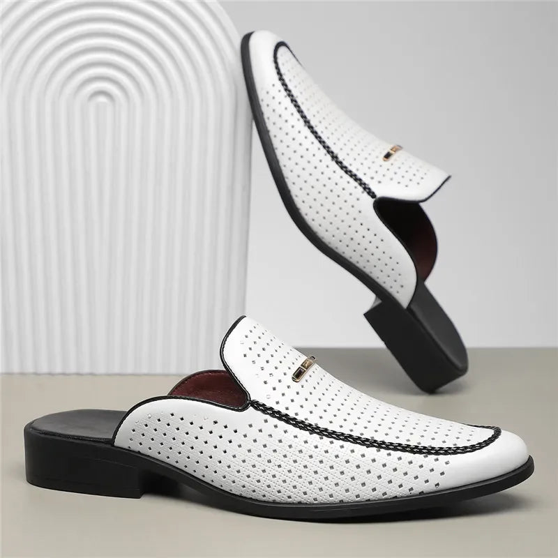 Marquee Perforated Leather Loafers