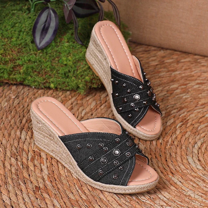Aveline Bay Denim Wedges