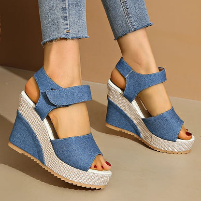 Marina Denim Wedge