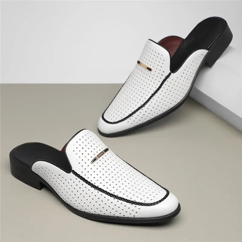 Marquee Perforated Leather Loafers
