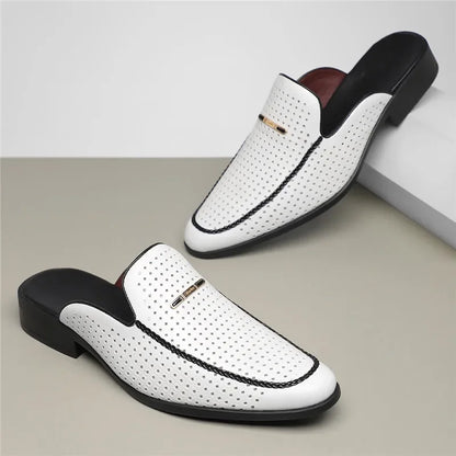 Marquee Perforated Leather Loafers