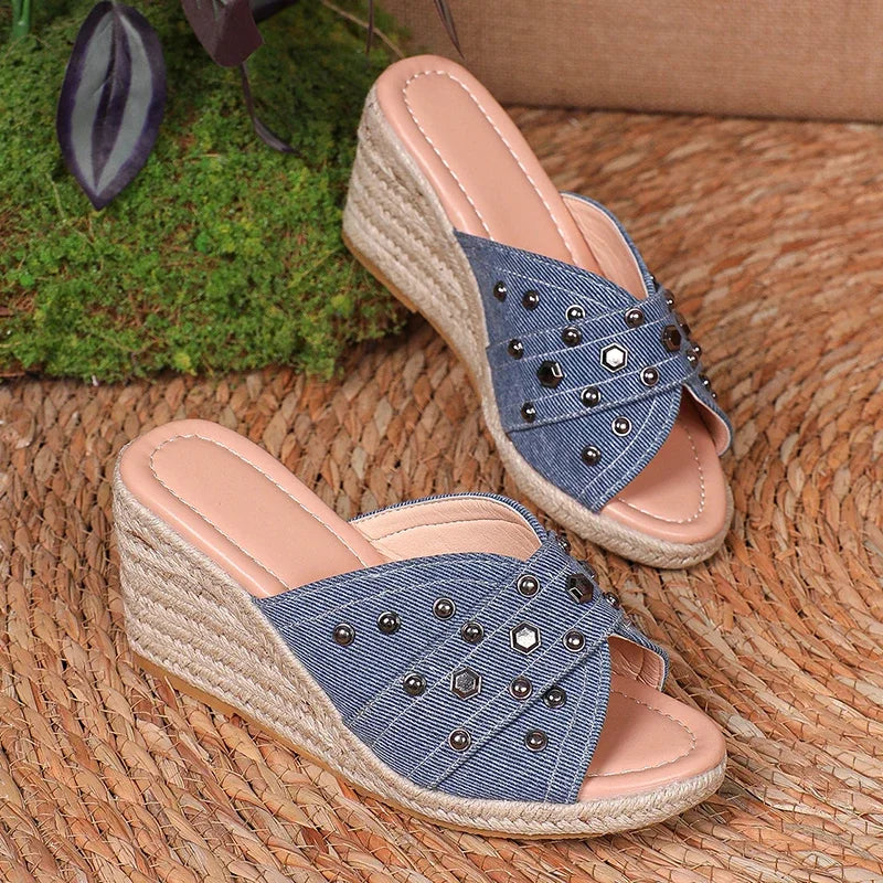 Aveline Bay Denim Wedges