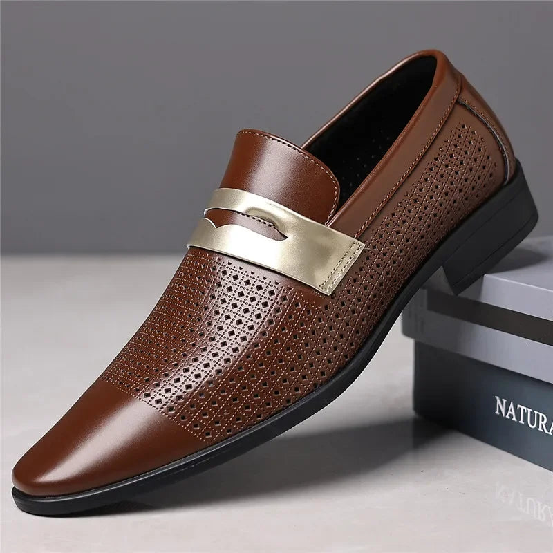 Norwood Perforated Leather Loafer