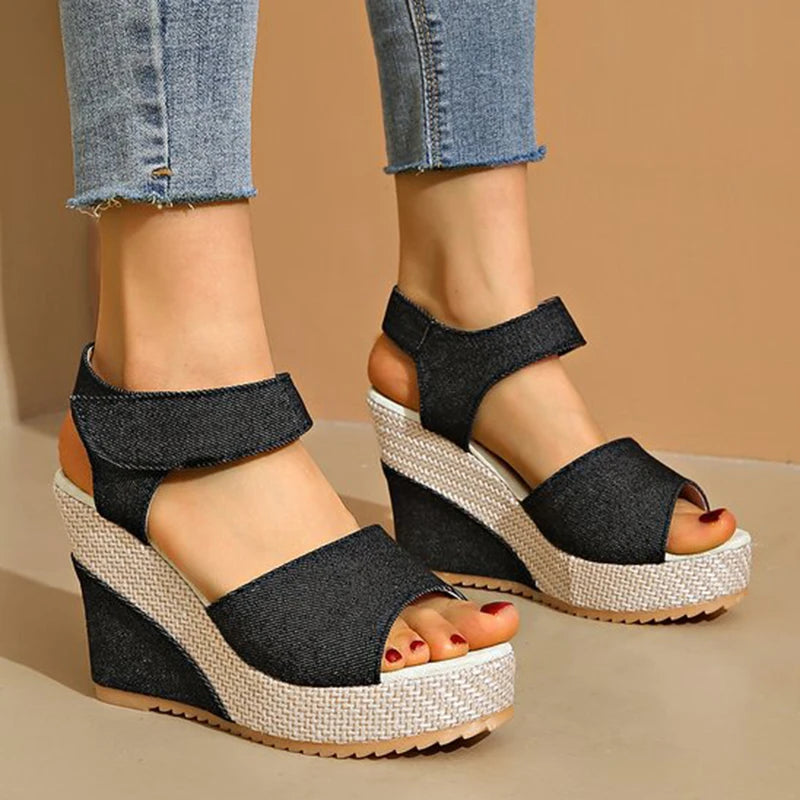 Marina Denim Wedge