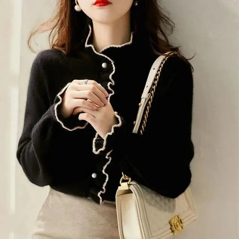 Pearl Button - Ruffle Cardigan