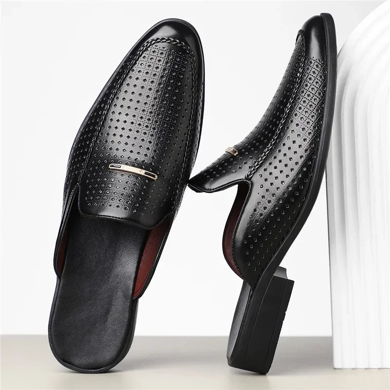 Marquee Perforated Leather Loafers