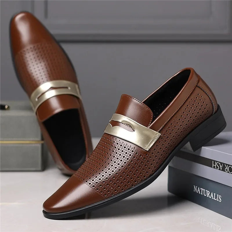 Norwood Perforated Leather Loafer