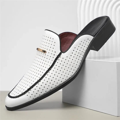 Marquee Perforated Leather Loafers