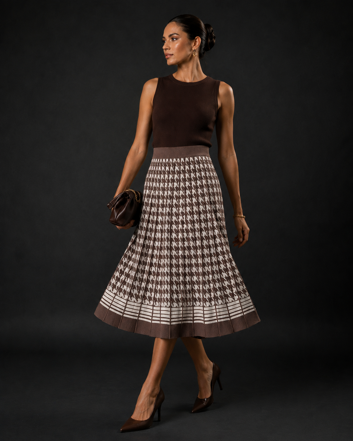 Cambria Knit Pleat Skirt