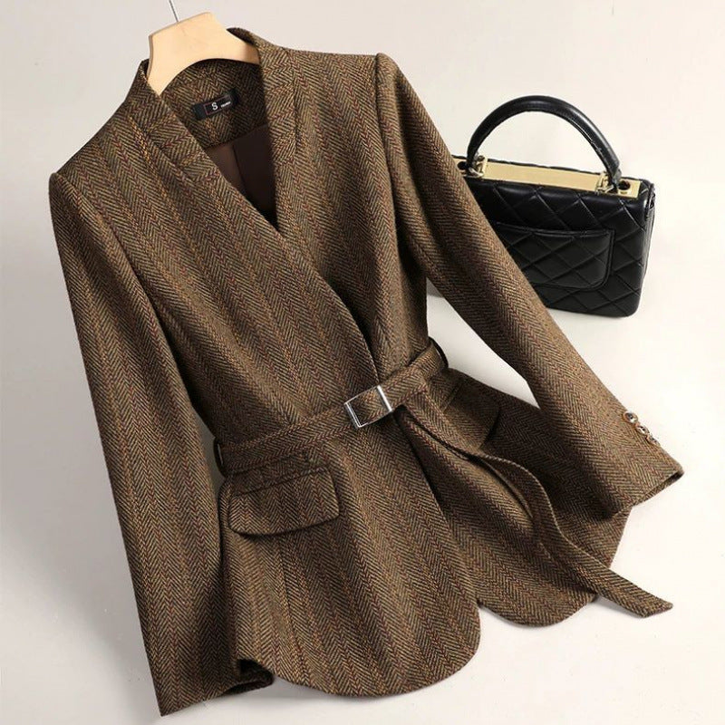 Meridian Buckle-Waist Blazer