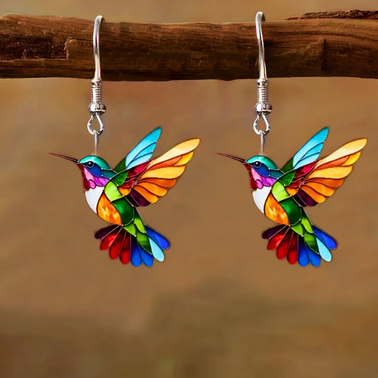 Opal Hummingbird Earrings