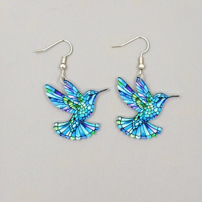 Opal Hummingbird Earrings