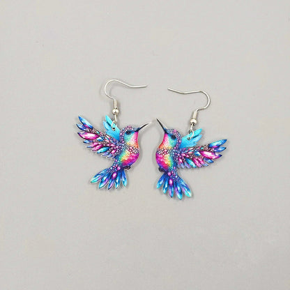 Opal Hummingbird Earrings
