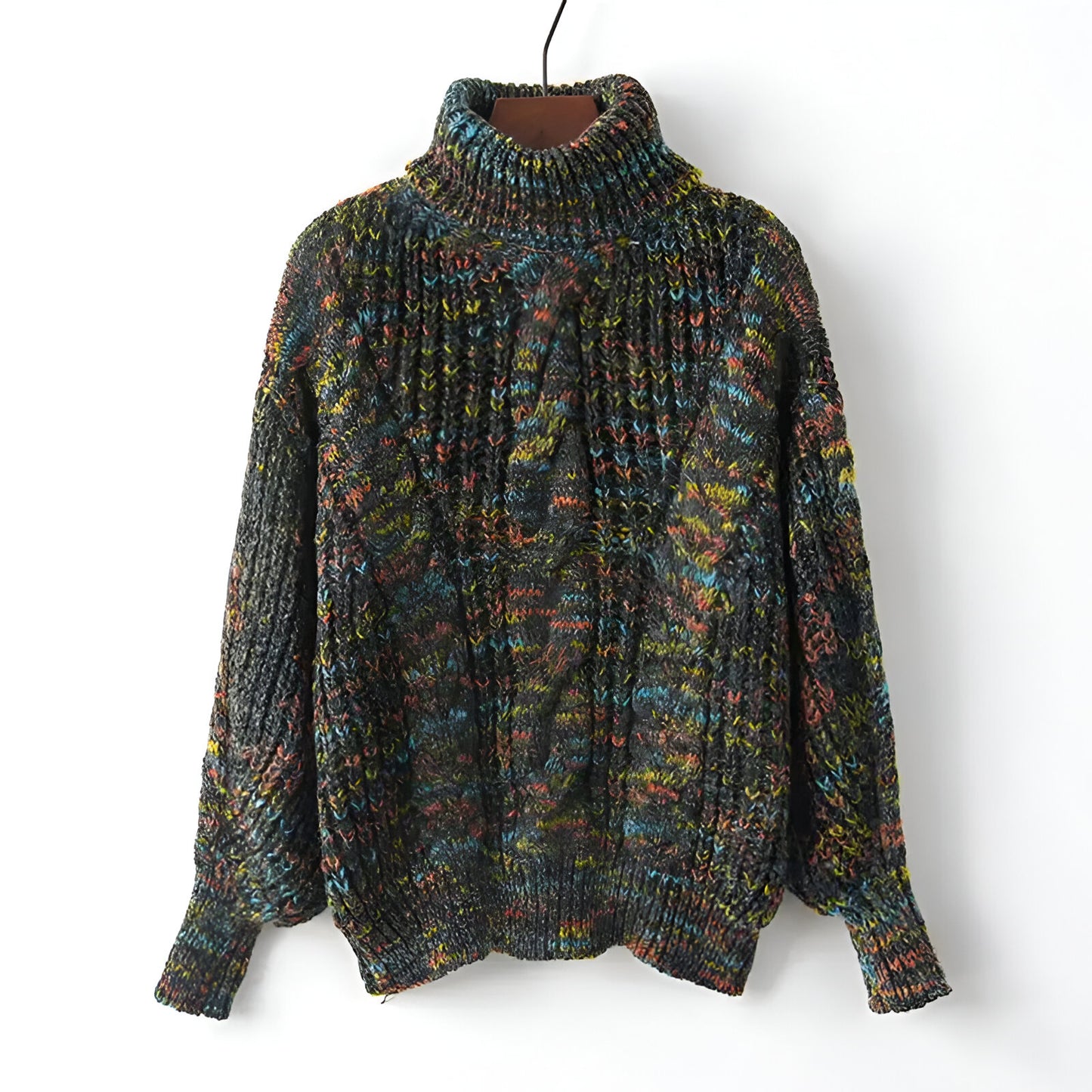 Marled Cable Knit Turtleneck