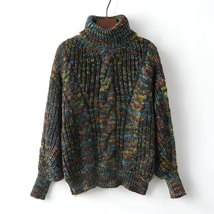 Marled Cable Knit Turtleneck