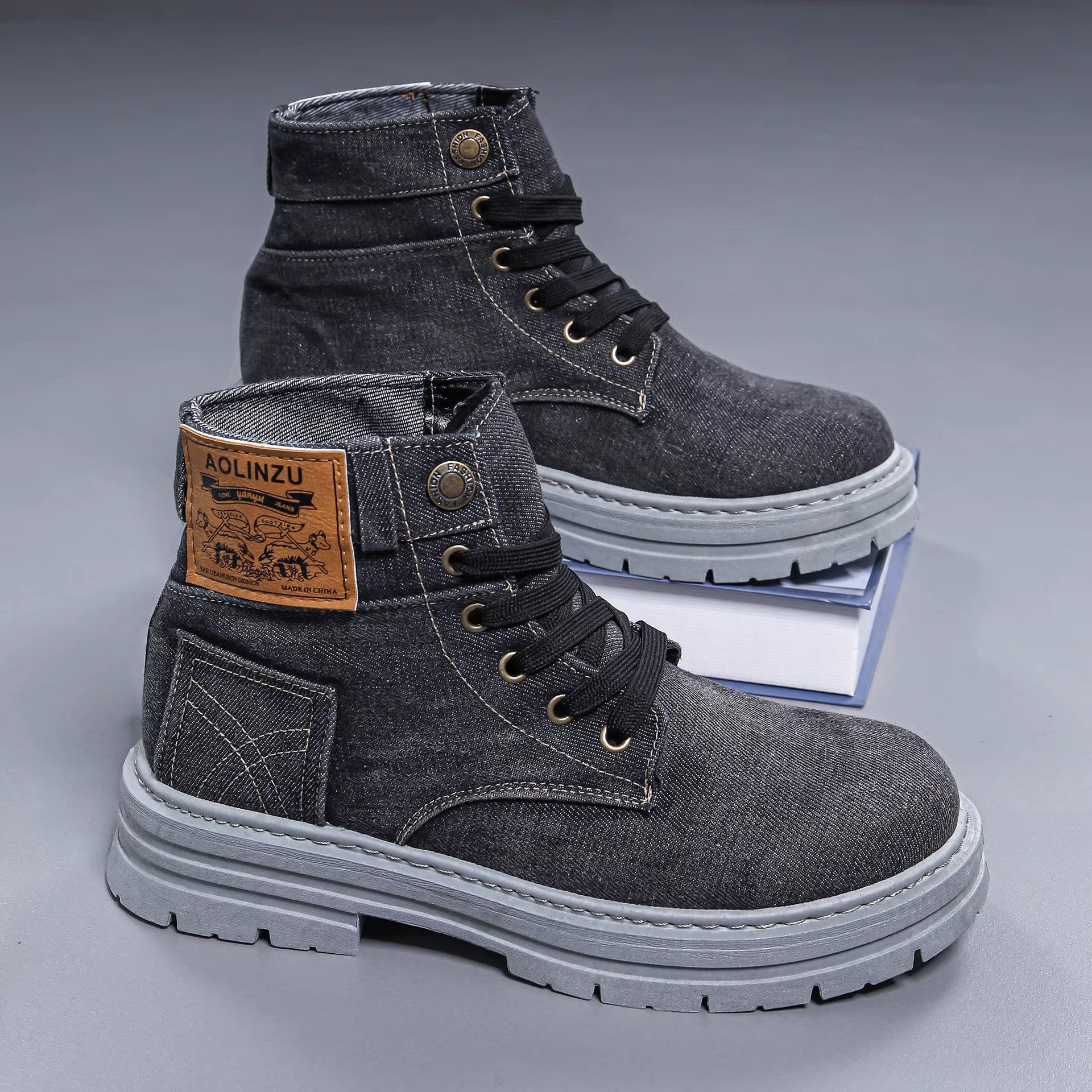 StreetFlex Denim Boots