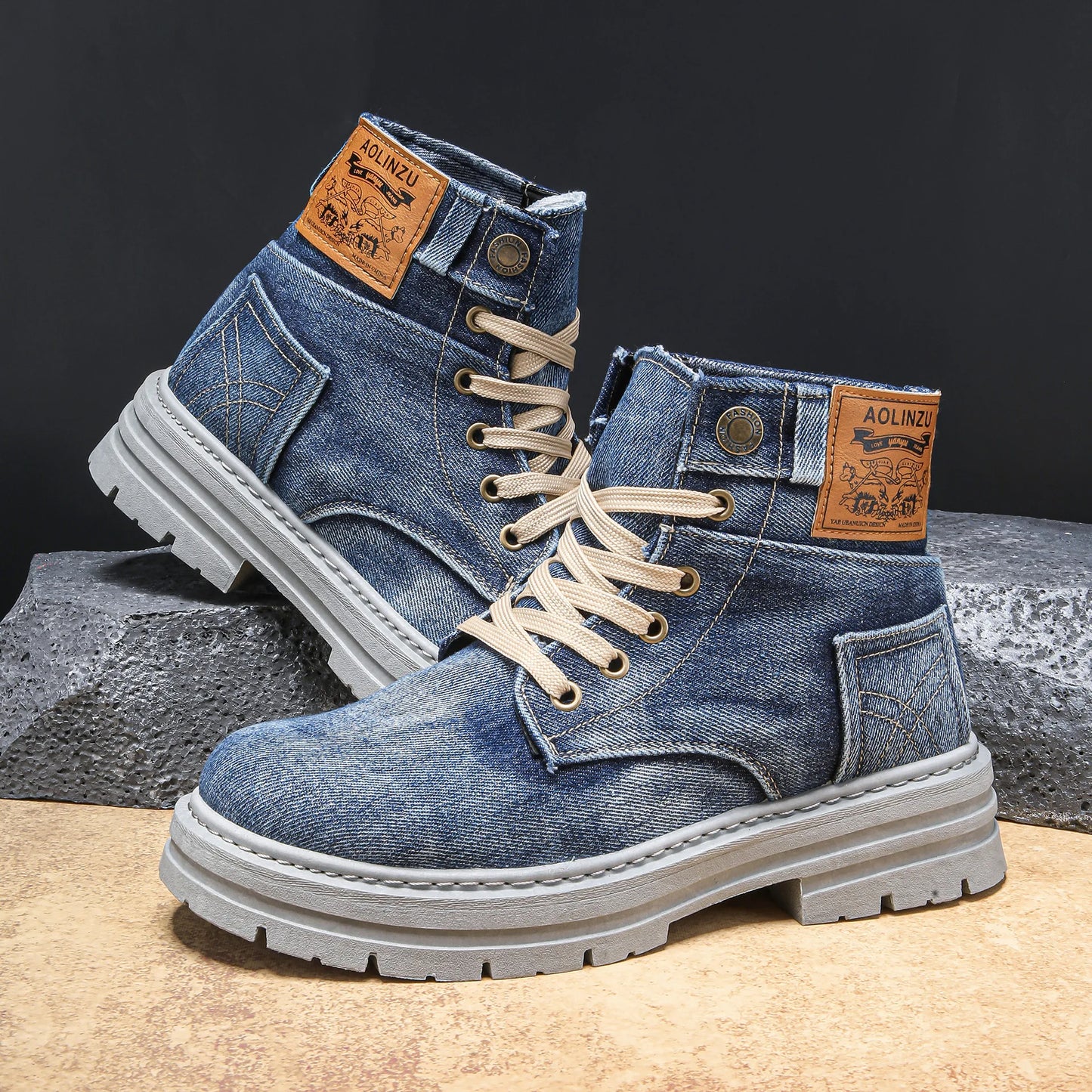 StreetFlex Denim Boots