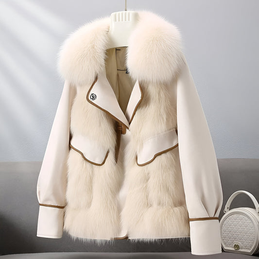 Sophia Fur-Trim Coat